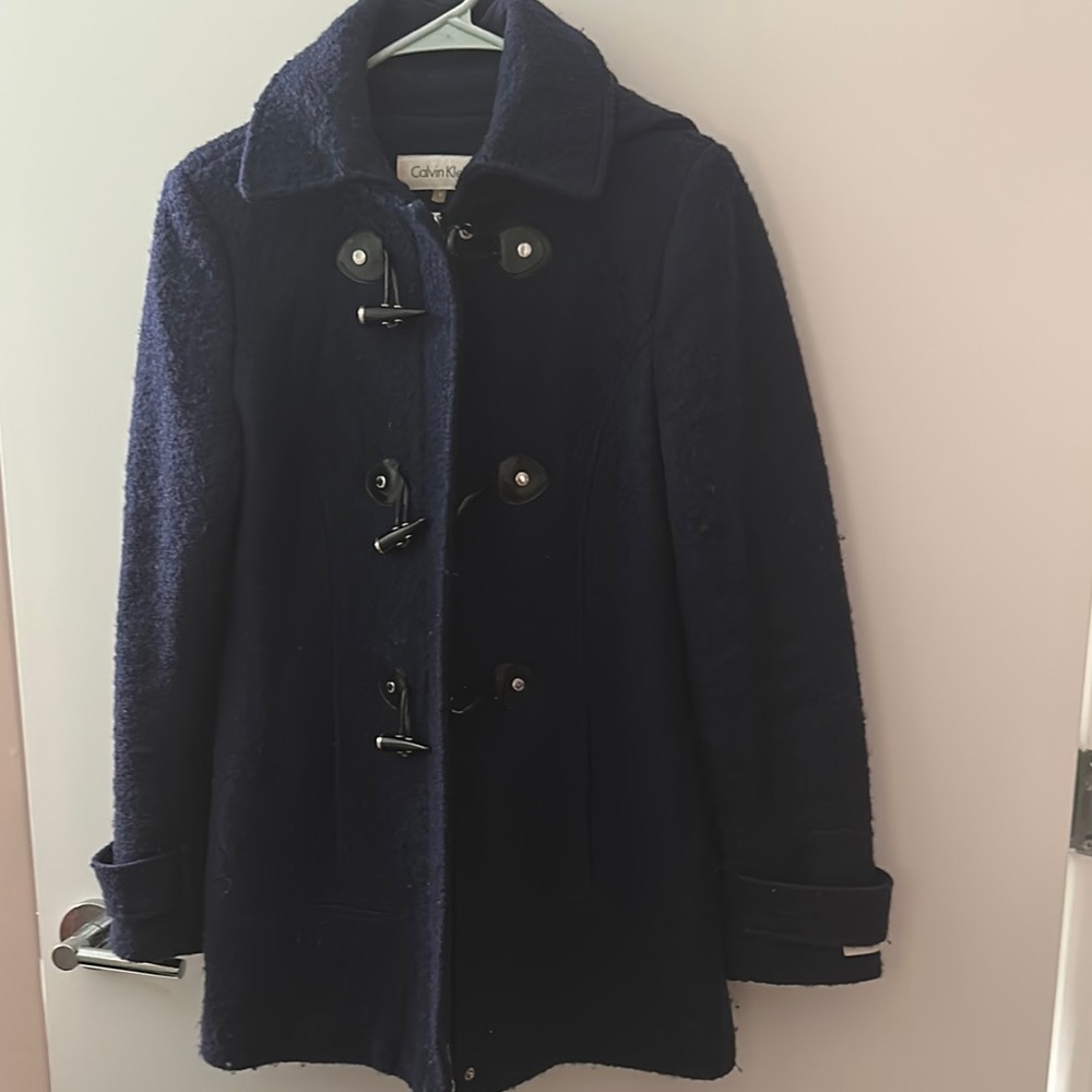 Calvin Klein Women's Dark Blue Pea Coat